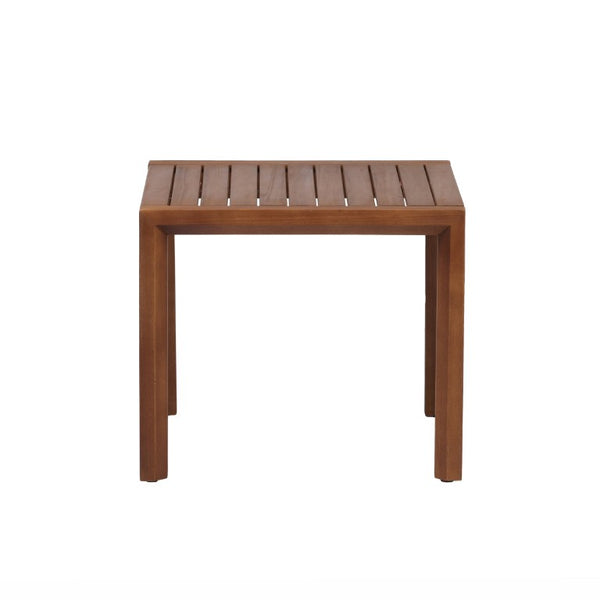 English Elm Leah Acacia Wood Adirondack Outdoor Chat Set with Slatted Table and Two Chairs Brown - A N776P524629B