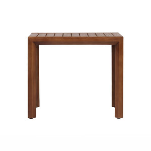 English Elm Leah Acacia Wood Adirondack Outdoor Chat Set with Slatted Table and Two Chairs Brown - A N776P524629B