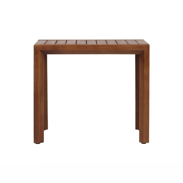English Elm Leah Acacia Wood Adirondack Outdoor Chat Set with Slatted Table and Two Chairs Brown - A N776P524629B