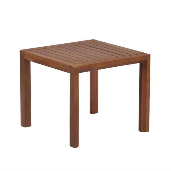 English Elm Leah Acacia Wood Adirondack Outdoor Chat Set with Slatted Table and Two Chairs Brown - B N776P524629G