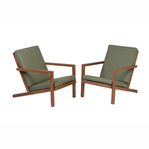 English Elm Leah Acacia Wood Adirondack Outdoor Chat Set with Slatted Table and Two Chairs Brown - B N776P524629G