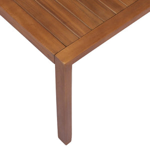 English Elm Leah Acacia Wood Adirondack Outdoor Chat Set with Slatted Table and Two Chairs Brown - B N776P524629G
