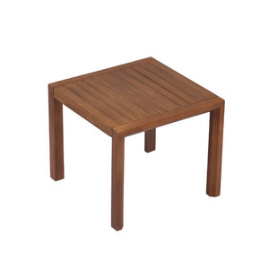English Elm Leah Acacia Wood Adirondack Outdoor Chat Set with Slatted Table and Two Chairs Brown - B N776P524629G