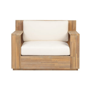 English Elm Outdoor Solid Acacia Wood Lounge Chair with Plush Weather Resistant Cushions for Patio N776P533818L