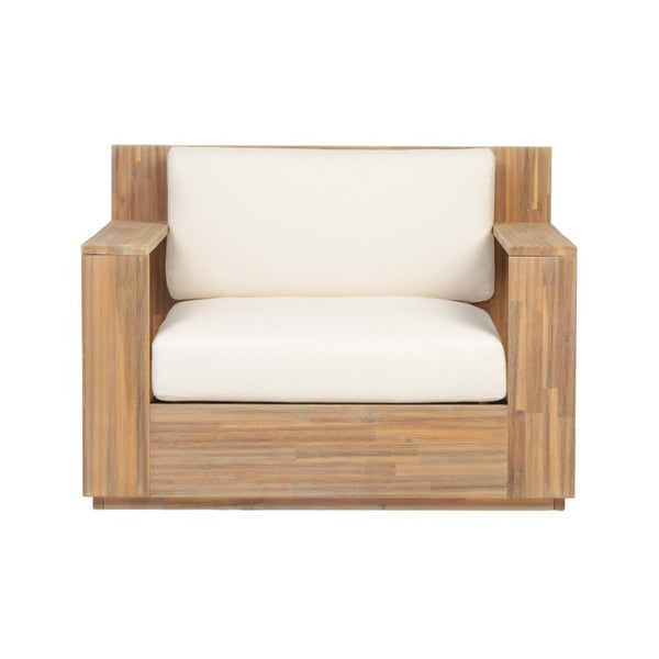 English Elm Outdoor Solid Acacia Wood Lounge Chair with Plush Weather Resistant Cushions for Patio N776P533818L