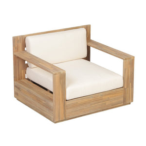 English Elm Outdoor Solid Acacia Wood Lounge Chair with Plush Weather Resistant Cushions for Patio N776P533818L