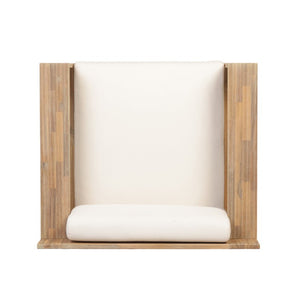 English Elm Outdoor Solid Acacia Wood Lounge Chair with Plush Weather Resistant Cushions for Patio N776P533818L