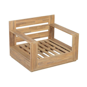 English Elm Outdoor Solid Acacia Wood Lounge Chair with Plush Weather Resistant Cushions for Patio N776P533818L
