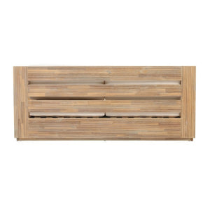 English Elm Outdoor Acacia Wood Patio Sofa and Coffee Table Set for Modern Coastal Living N776P533946L