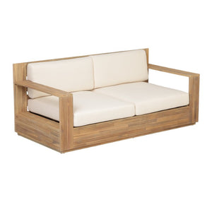 English Elm Outdoor Acacia Wood Patio Sofa and Coffee Table Set for Modern Coastal Living N776P533946L