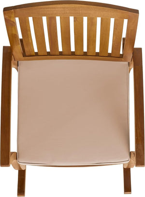 English Elm Selma Outdoor Solid Acacia Wood Rocking Chair Set with Weather Resistant Cushions N778P241390N