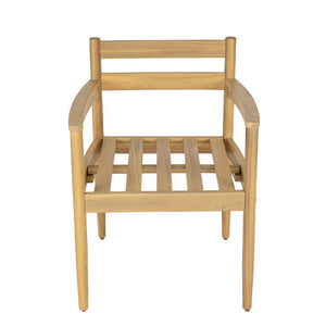English Elm Outdoor Rattan Dining Arm Chairs with Cushions Set of 2 Acacia Aluminum Patio Beige, Light Teak 31.75 L x 24 W x 23.25 H N778P288156L