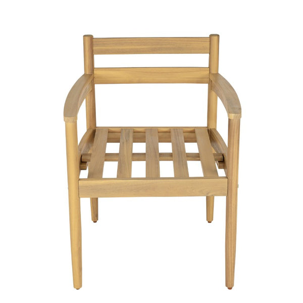 English Elm Outdoor Rattan Dining Arm Chairs with Cushions Set of 2 Acacia Aluminum Patio Beige, Light Teak 31.75 L x 24 W x 23.25 H N778P288156L