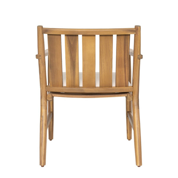 English Elm 2-Piece Outdoor Solid Acacia Wood Slatted Dining Chairs with Removable Cushions N778P342926N
