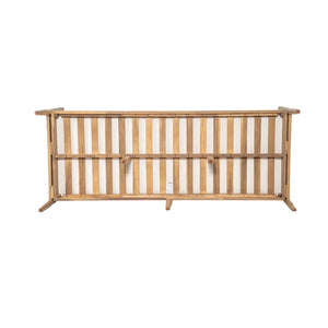 English Elm Outdoor Acacia Wood Three Seat Sofa with Handwoven Rope Arms for Patio Lounging N778P343426L