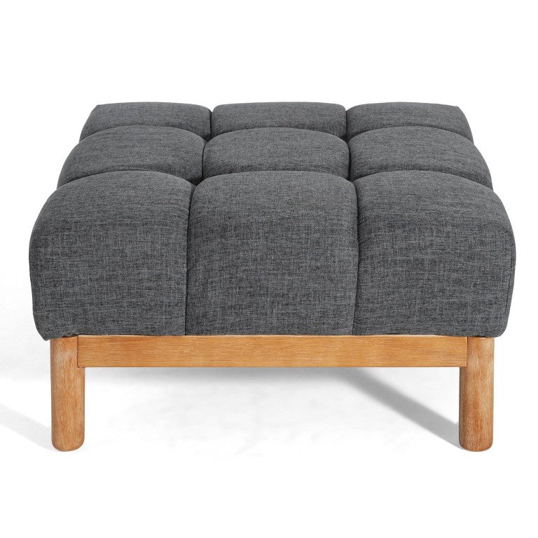 English Elm Modern Biscuit Tufted Square Ottoman Plush Foam Seat for Living Room or Den N778P346284G