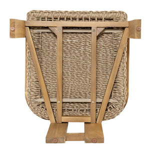 English Elm Outdoor Rattan Dining Arm Chairs with Cushions Set of 2 Acacia Aluminum Patio Light Brown, Teak 20.87 L x 22.05 W x 29.92 H N778P348862T