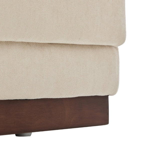 English Elm Nova Hexa Chenille Hexagon Ottoman Solid Wood Base Geometric Accent Footrest for Living Rooms N778P379210B