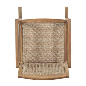 English Elm Antelope Outdoor Rocking Chair Solid Acacia Handwoven Rattan Porch Patio Relaxation N778P384678L