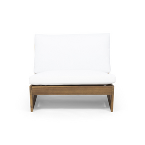 English Elm Sherwood Outdoor Acacia Hardwood Club Chair Slatted Lounger for Patio or Deck N778P504889W