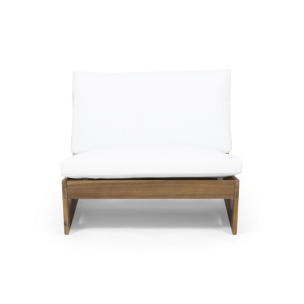 English Elm Sherwood Outdoor Acacia Hardwood Club Chair Slatted Lounger for Patio or Deck N778P504889W