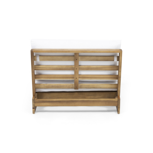 English Elm Sherwood Outdoor Acacia Hardwood Club Chair Slatted Lounger for Patio or Deck N778P504889W