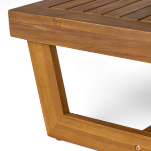 English Elm Sherwood Outdoor Acacia Hardwood Coffee Table with Slatted Top for Patio or Deck N778P504891W