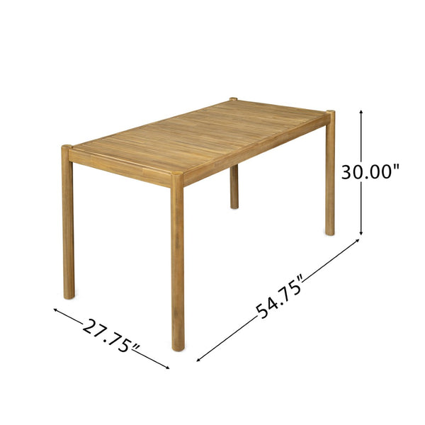 English Elm 5-piece Outdoor Acacia Wood Patio Dining Set with Rope Arm Chairs for Small Spaces N779P210771L_70486.00-2