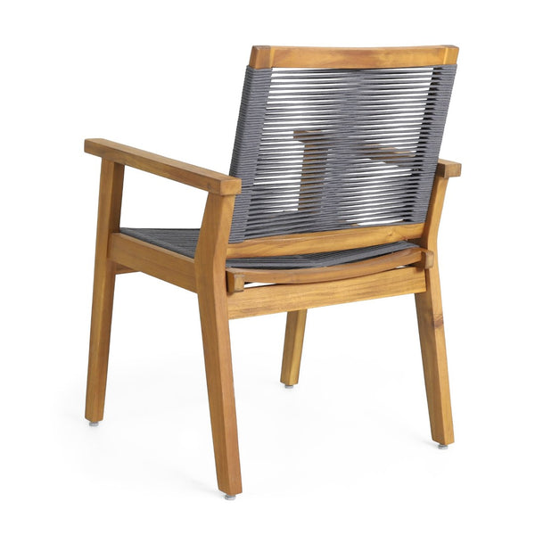 English Elm 7-piece Outdoor Acacia Wood Dining Set with Woven Rope Arm Chairs for Patio Decks N779P234500B_70486.00-3