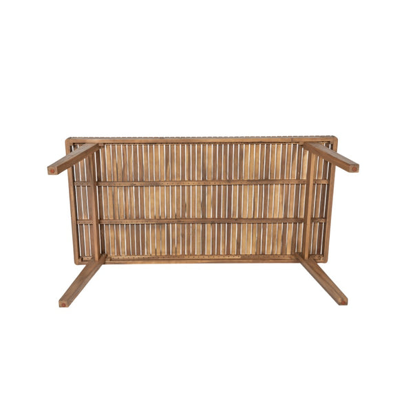 English Elm 7-piece Outdoor Dining Set Solid Acacia Wood Table Six Rope Woven Patio Chairs N779P234500B_N779P279983B-3