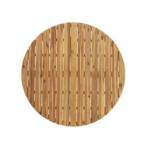 English Elm 5-piece Outdoor Dining Set Acacia Wood Round Table with Rope Wrapped Patio Chairs N779P251402T_N779P279983B-2