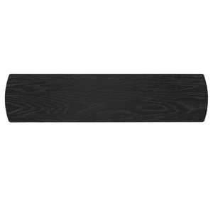 English Elm Black Matte Acacia Dining Bench with V-Cutout Legs for Modern Entryway or Kitchen N779P339702B