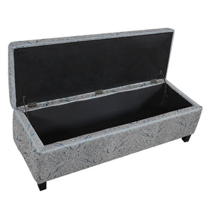 English Elm Indoor Tufted Jacquard Upholstered Storage Bench with Lift Top for Bedroom Entryway N779P396200H