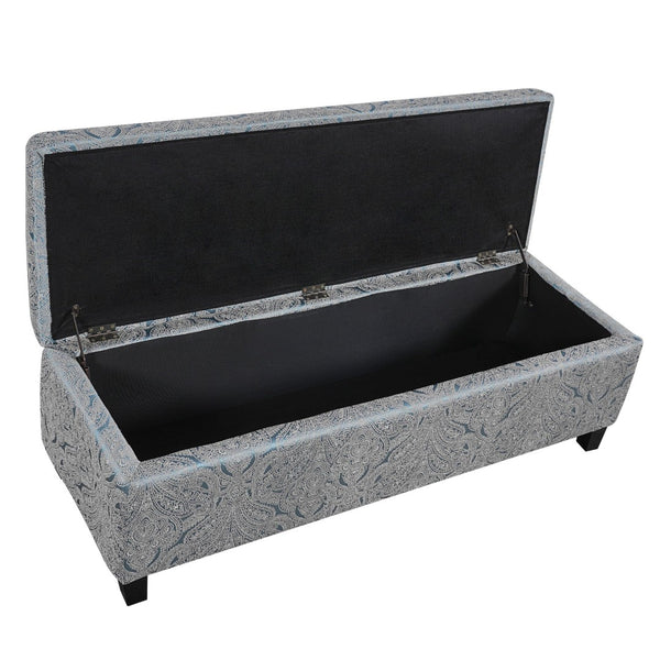 English Elm Indoor Tufted Jacquard Upholstered Storage Bench with Lift Top for Bedroom Entryway N779P396200H