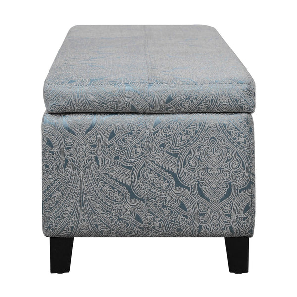 English Elm Indoor Tufted Jacquard Upholstered Storage Bench with Lift Top for Bedroom Entryway N779P396200H