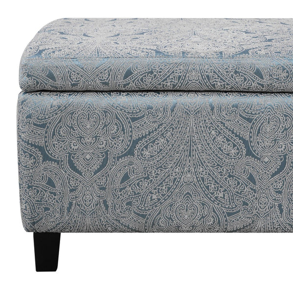 English Elm Indoor Tufted Jacquard Upholstered Storage Bench with Lift Top for Bedroom Entryway N779P396200H