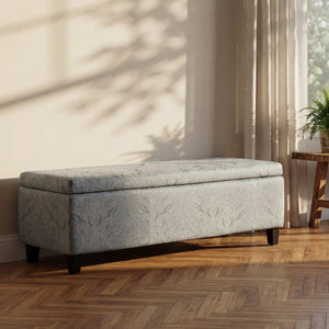 English Elm Indoor Tufted Jacquard Upholstered Storage Bench with Lift Top for Bedroom Entryway N779P396200H