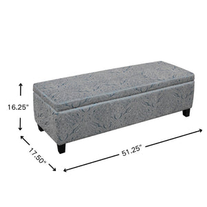 English Elm Indoor Tufted Jacquard Upholstered Storage Bench with Lift Top for Bedroom Entryway N779P396200H