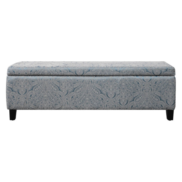 English Elm Indoor Tufted Jacquard Upholstered Storage Bench with Lift Top for Bedroom Entryway N779P396200H