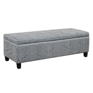English Elm Indoor Tufted Jacquard Upholstered Storage Bench with Lift Top for Bedroom Entryway N779P396200H