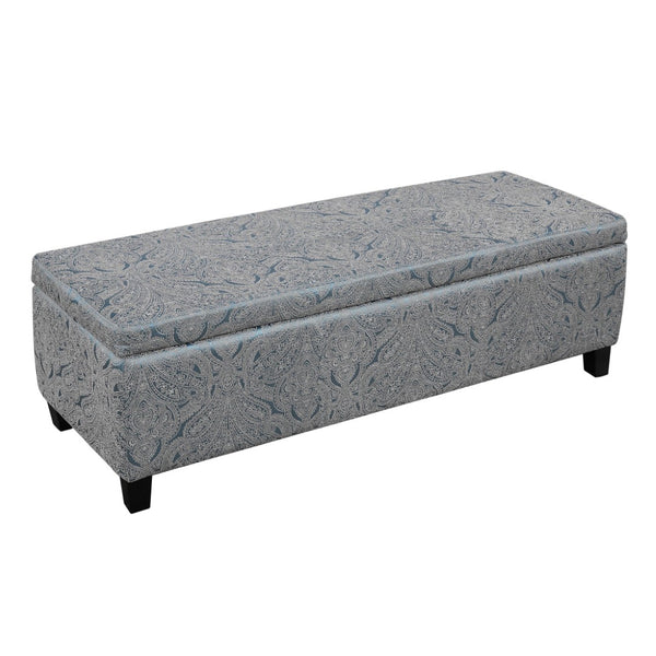 English Elm Indoor Tufted Jacquard Upholstered Storage Bench with Lift Top for Bedroom Entryway N779P396200H