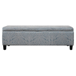 English Elm Indoor Tufted Jacquard Upholstered Storage Bench with Lift Top for Bedroom Entryway N779P396200H