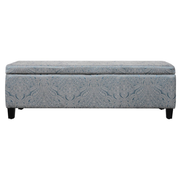 English Elm Indoor Tufted Jacquard Upholstered Storage Bench with Lift Top for Bedroom Entryway N779P396200H