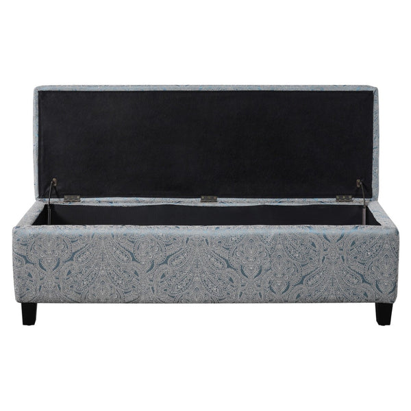English Elm Indoor Tufted Jacquard Upholstered Storage Bench with Lift Top for Bedroom Entryway N779P396200H