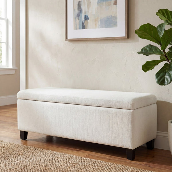 English Elm Indoor Boucle Upholstered Storage Bench with Lift Top Hidden Compartment Entryway Seat N779P396207W