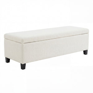 English Elm Indoor Boucle Upholstered Storage Bench with Lift Top Hidden Compartment Entryway Seat N779P396207W