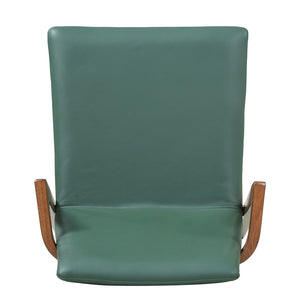 English Elm Mid-century Modern Armchair Set Rubberwood Frame Upholstered Dining Seating for Kitchen Green N779P400898F