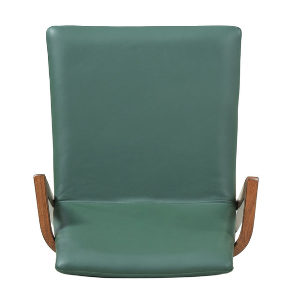 English Elm Mid-century Modern Armchair Set Rubberwood Frame Upholstered Dining Seating for Kitchen Green N779P400898F