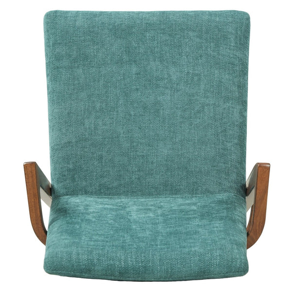 English Elm Mid-century Modern Armchairs Set of 2 with Rubberwood Legs and Upholstered Fabric Seats N779P400898G