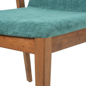 English Elm Mid-century Modern Armchairs Set of 2 with Rubberwood Legs and Upholstered Fabric Seats N779P400898G